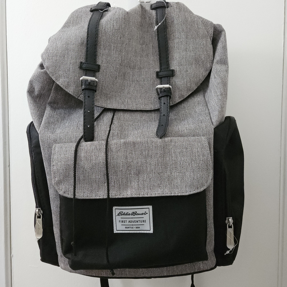 Eddie Bauer Gray and Black Men's Backpack